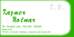 kazmer molnar business card