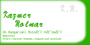 kazmer molnar business card